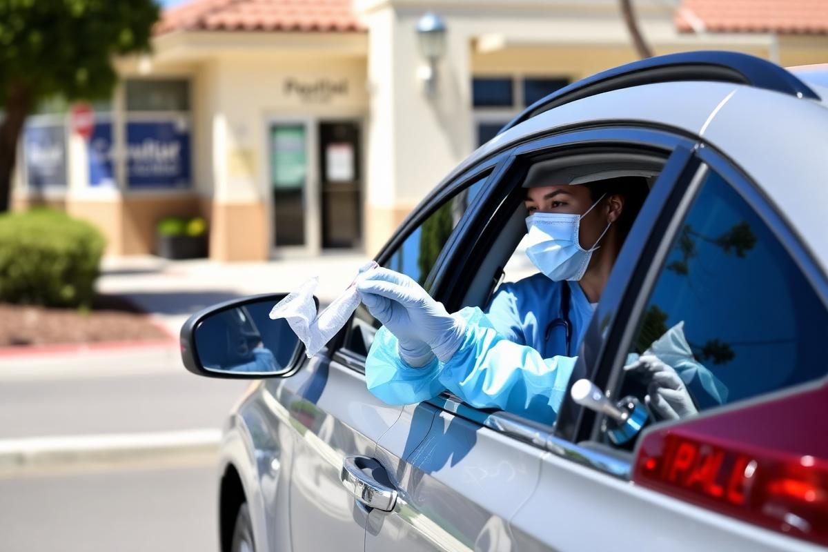 Drive-up COVID-19 testing at TruCare Health